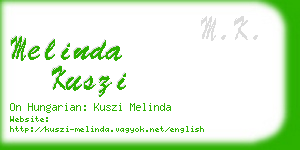 melinda kuszi business card